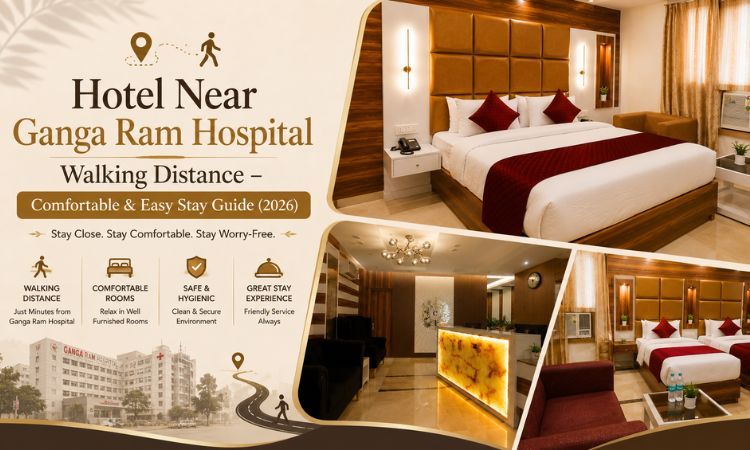 hotel near Ganga Ram Hospital within walking distance