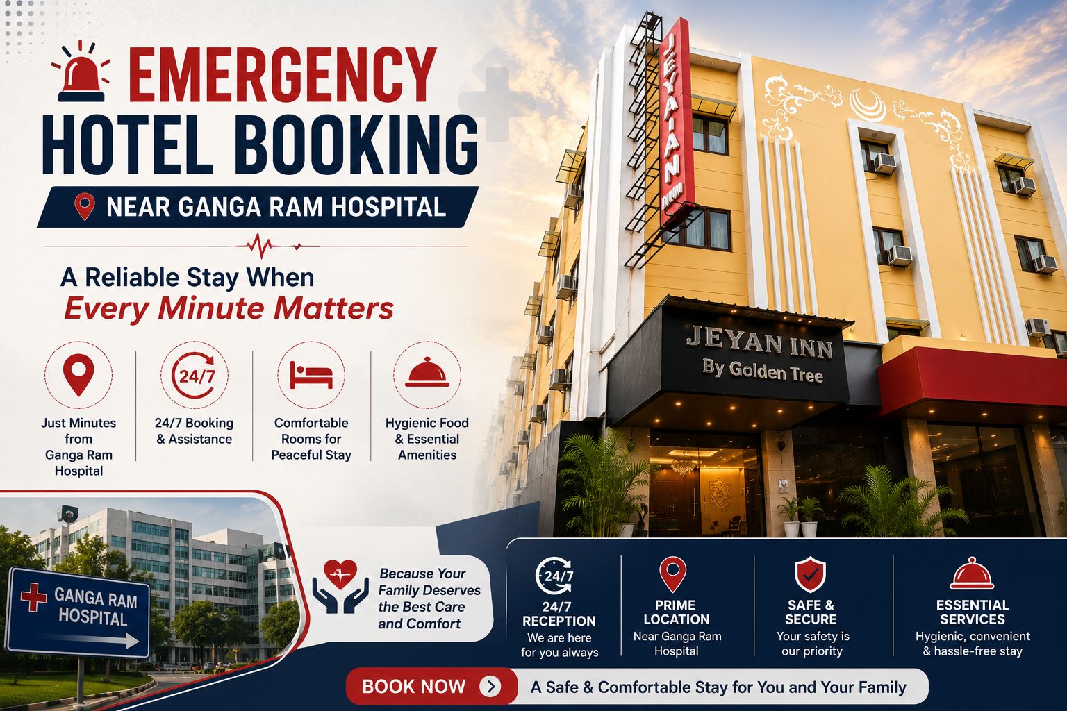 Stay for Patient Relatives Near Ganga Ram Hospital