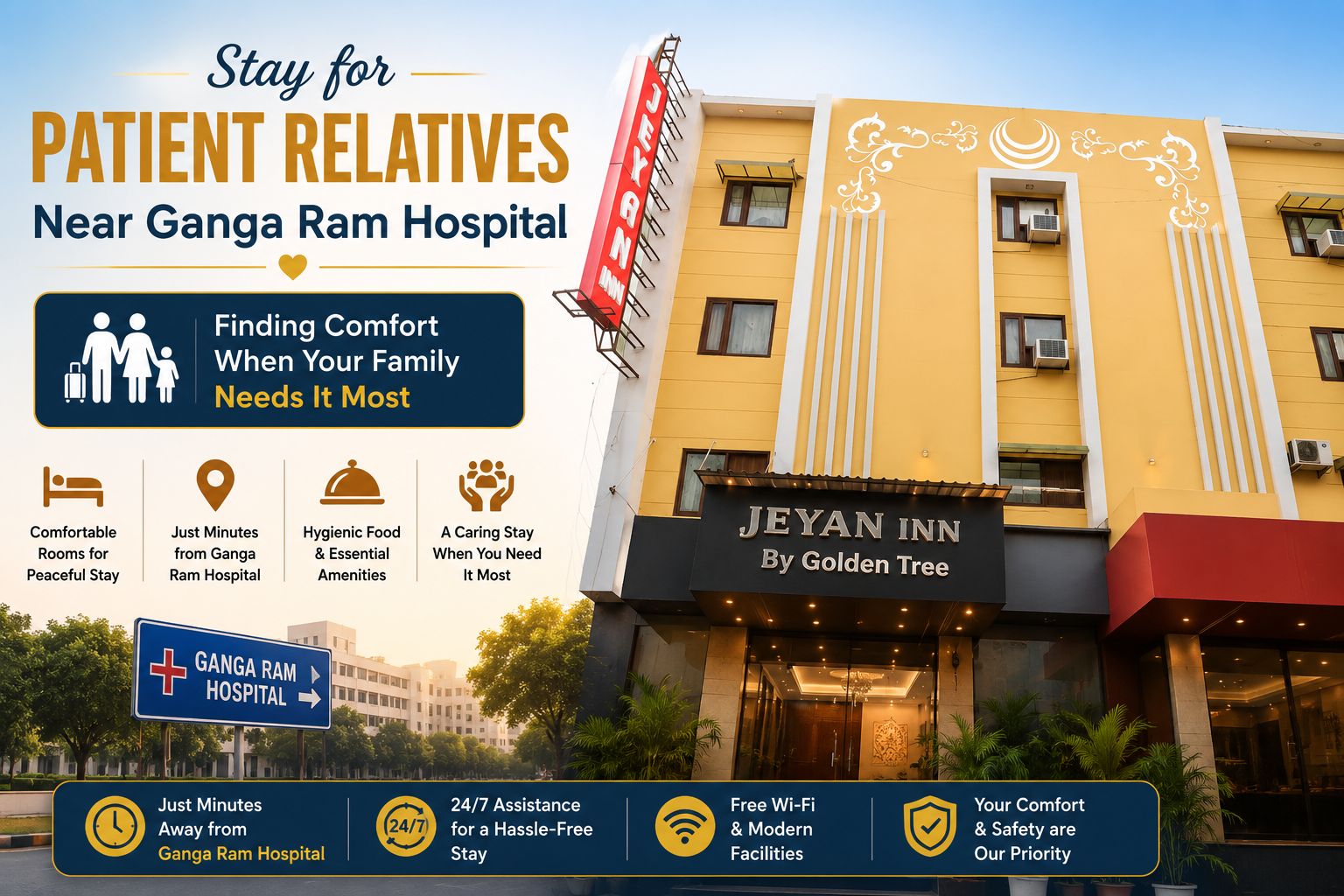 Stay for Patient Relatives Near Ganga Ram Hospital